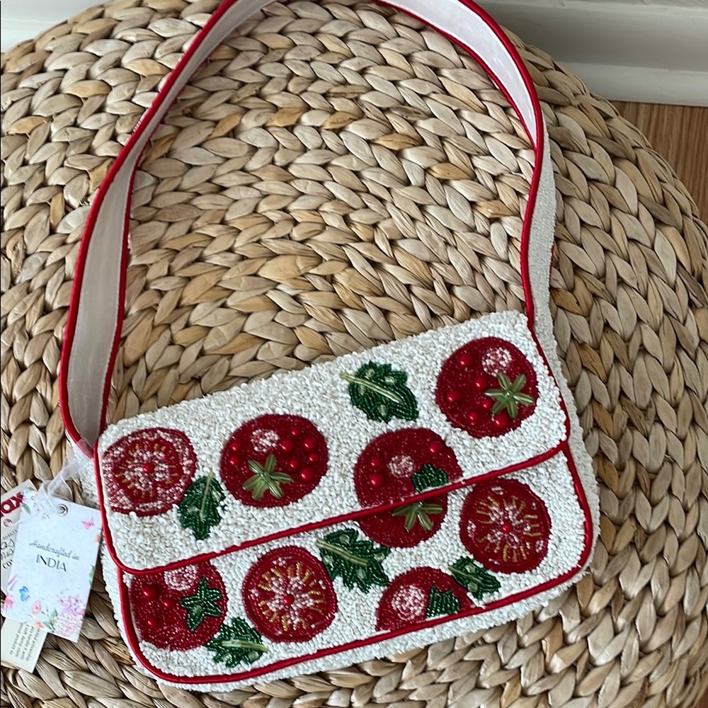 Viral TjMaxx Beaded Bag Tomato Shoulder- New with Tags- Never used